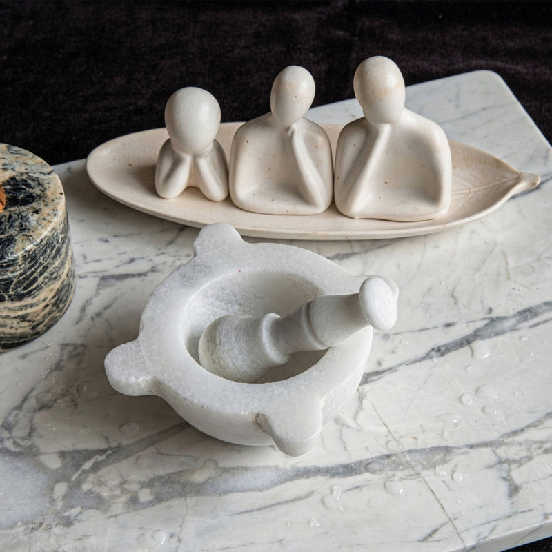 Bacino Marble Mortar and Pestle