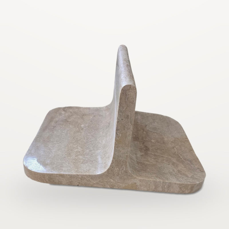 travertine sofa arm tray, Square