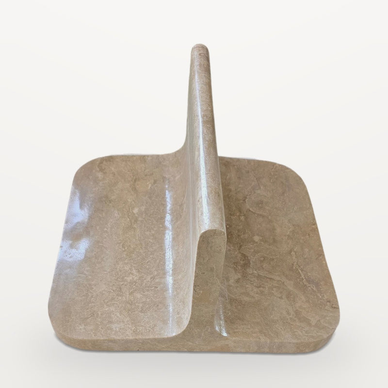 travertine sofa arm tray, Square