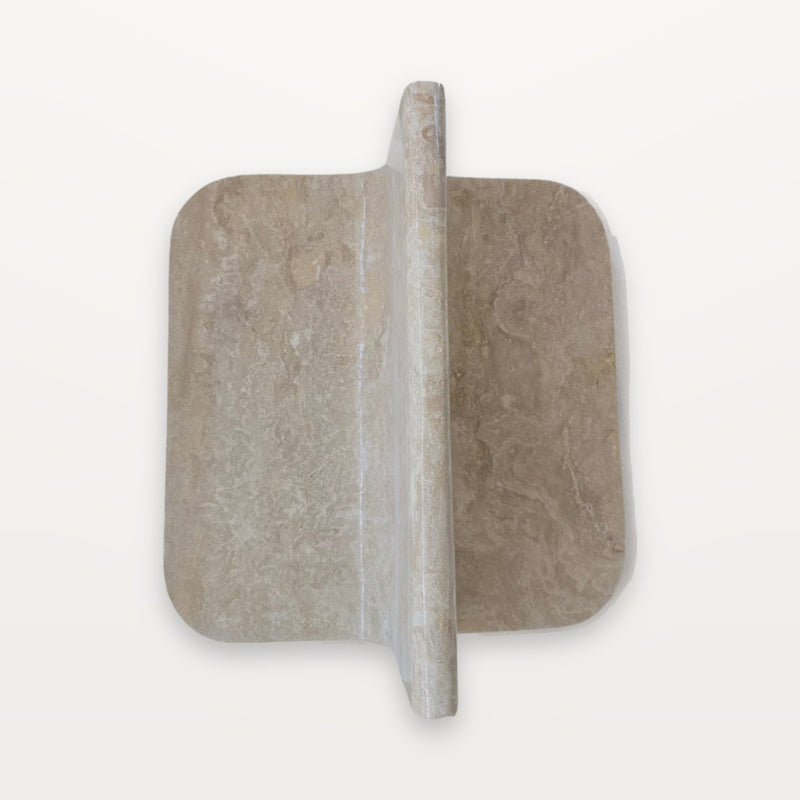 travertine sofa arm tray, Square