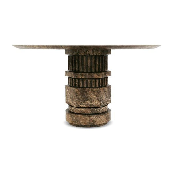 Narcisse round stone dining table