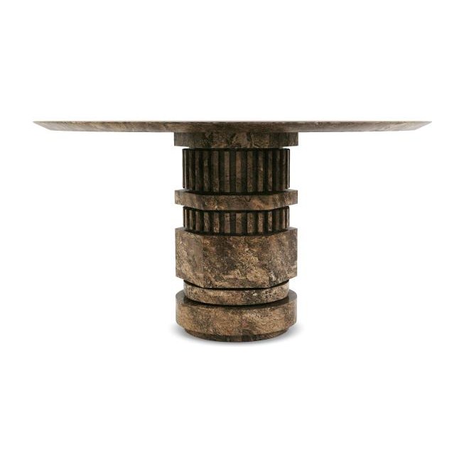 Narcisse round stone dining table