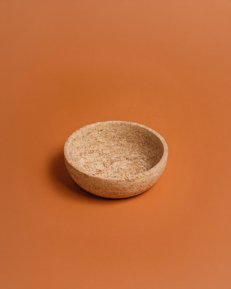 light travertine round bowl, view 4