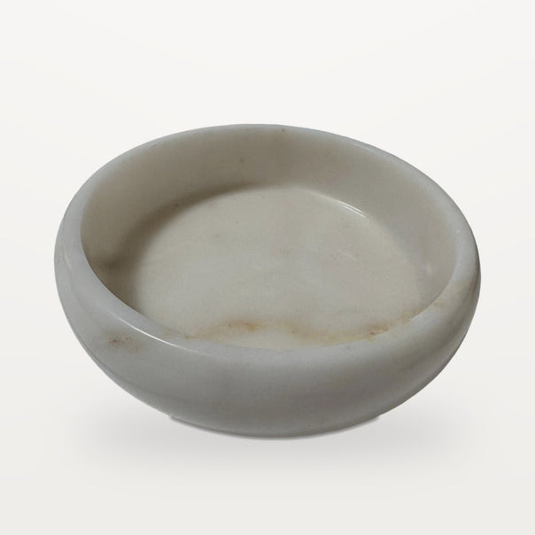 round white marble bowl