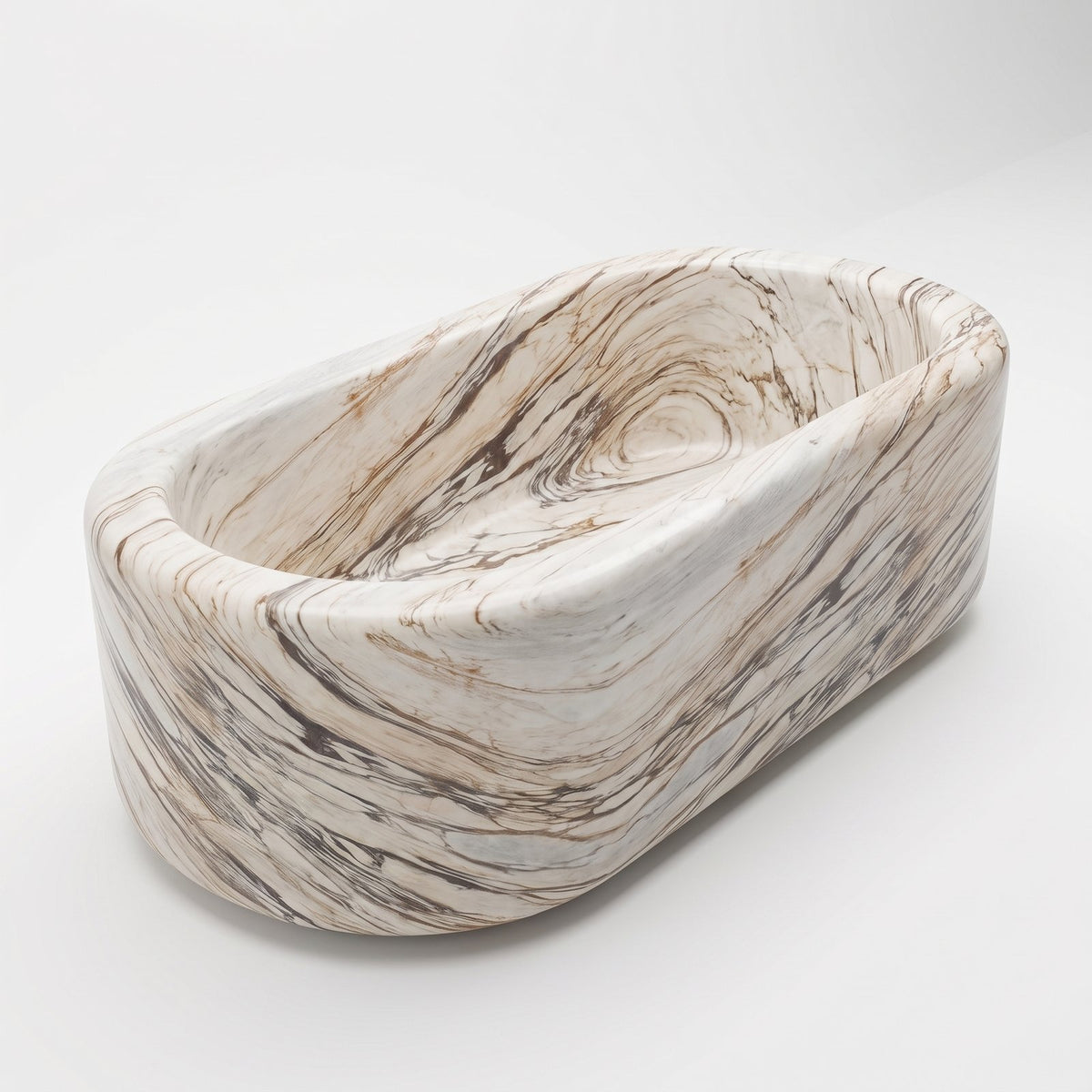 Design concept: Calacatta Gold marble freestanding bathtub