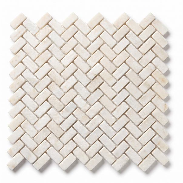 Golden Herringbone Mosaic Tile, Tumbled