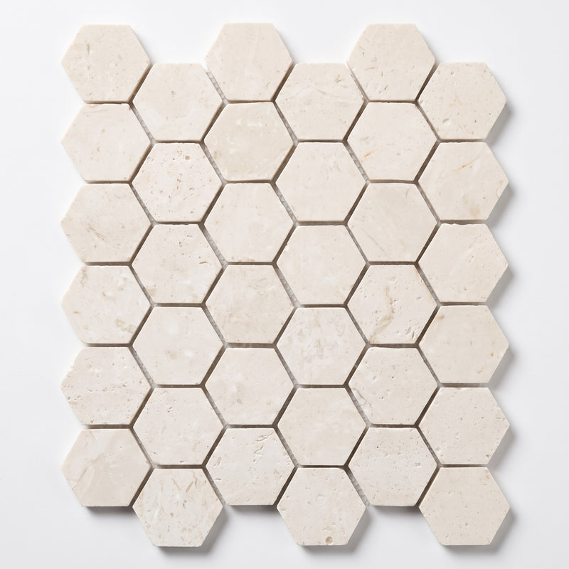Mayra 2" Hexagon Mosaic Tile, Honed