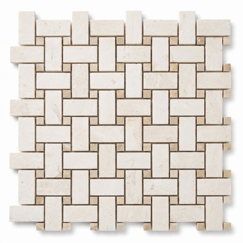 Mayra Basketweave Mosaic Tile, Honed