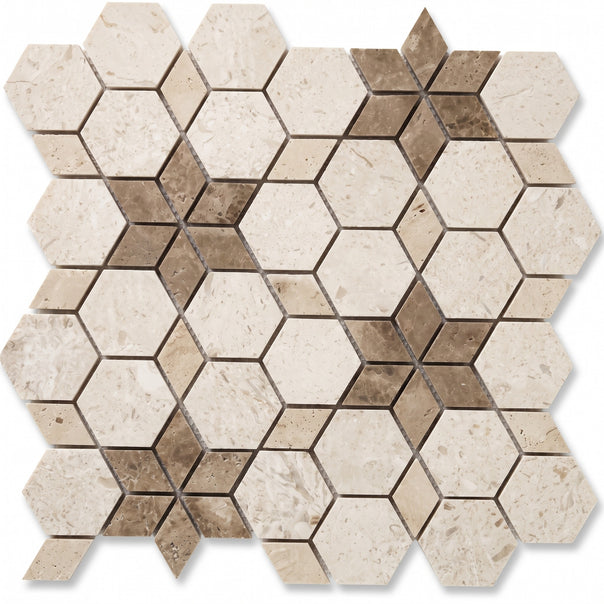 Starline Mosaic Tile, Honed