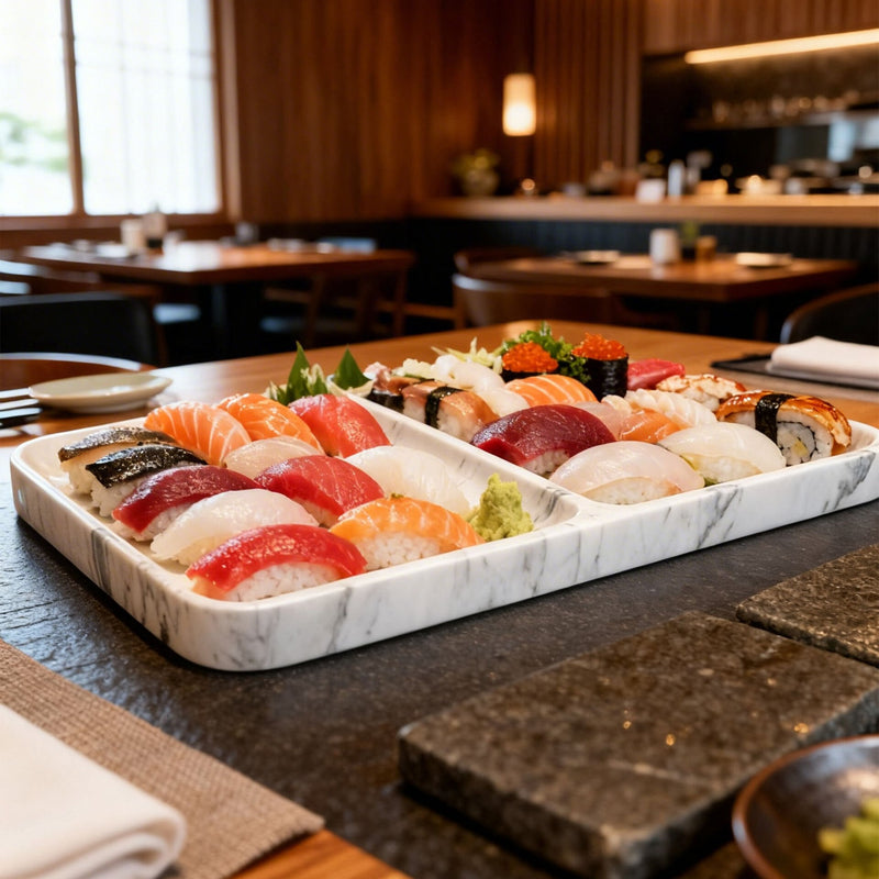 Atarashi Marble Sushi Plate