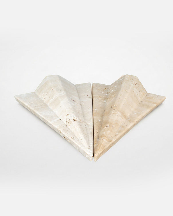 Ikaros Travertine Airplane Sculpture (13 x 18 cm)